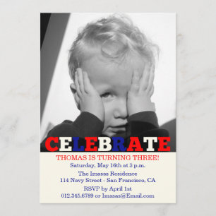 Einladungen zum Foto Boy Birthday Party