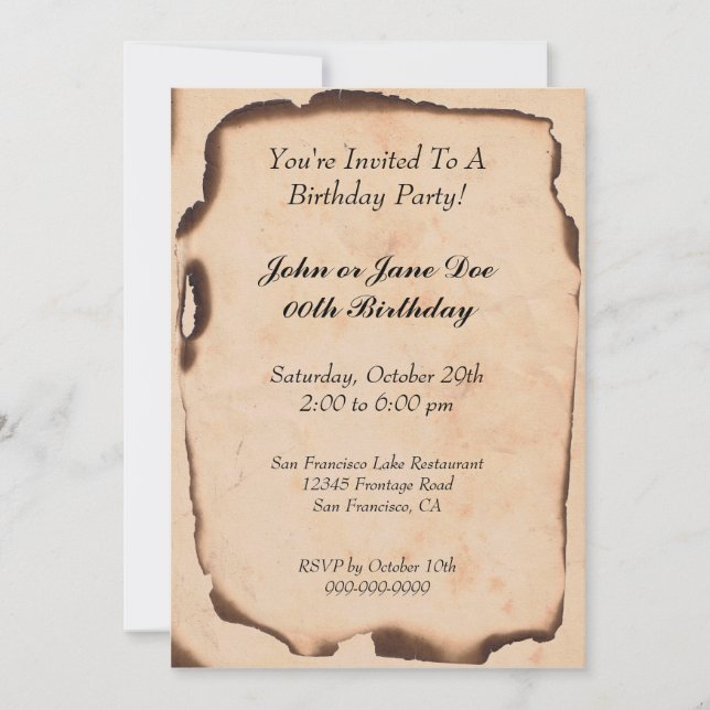 Einladungen zum Geburtstag (Vorderseite)