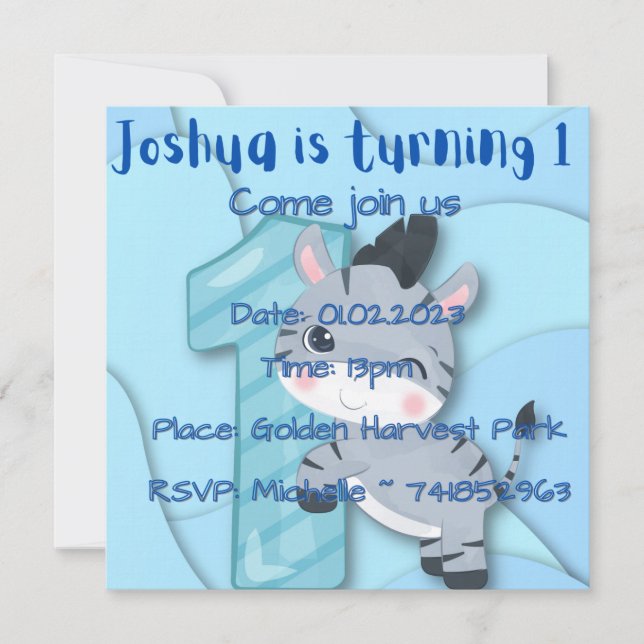 Einladungen zum Geburtstag (Vorderseite)