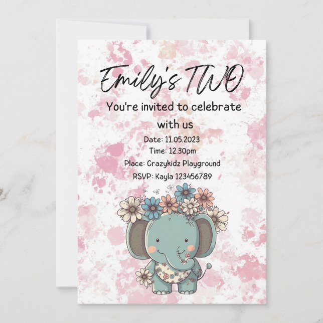 Einladungen zum Geburtstag (Vorderseite)