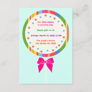 Einladungen zum Geburtstag von Candyland Lollipop