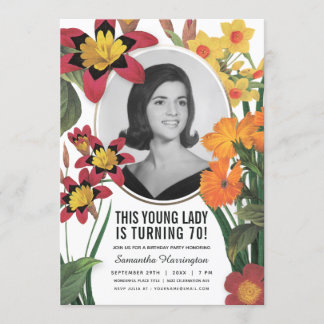 Einladungen zum Geburtstag von Frauen - Altes Foto