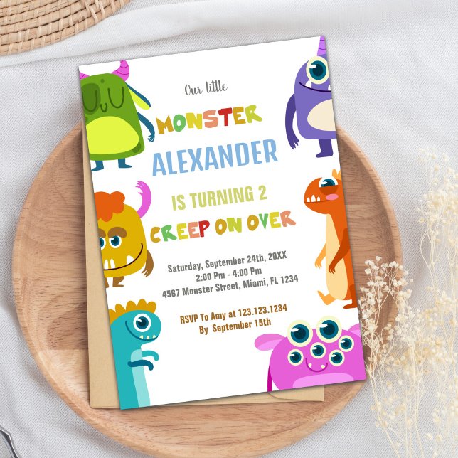 Einladungen zum Geburtstag von Monster (Monster Birthday Invitations)