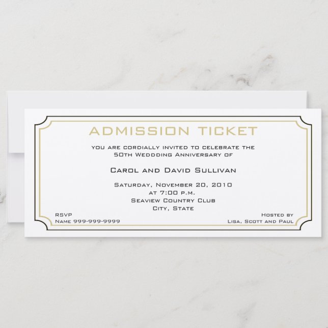 Einladungen zum Goldenen Jahrestag (Vorderseite)