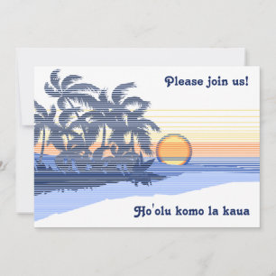 Einladungen zum großen Sonnenuntergangs-Luau