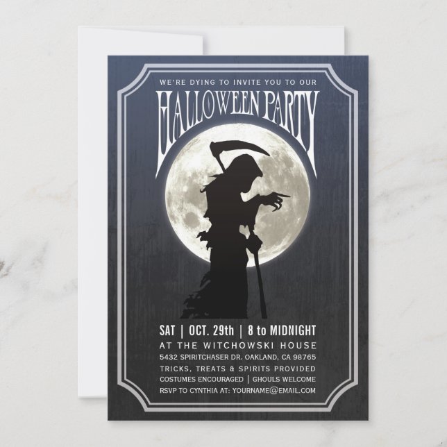Einladungen zum Halloween-Party| Mond & Grim Sense