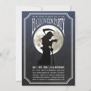 Einladungen zum Halloween-Party  Mond & Grim Sense