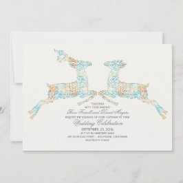 Einladungen zum Hochzeitsfeiern mit Hirschen