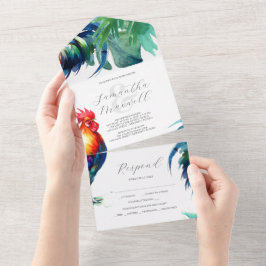 Einladungen zum Hochzeitsfeiern mit RSVP Card-Roos