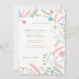 Einladungen zum Hochzeitsklopfen mit Stickerei