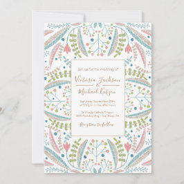 Einladungen zum Hochzeitsklopfen mit Stickerei