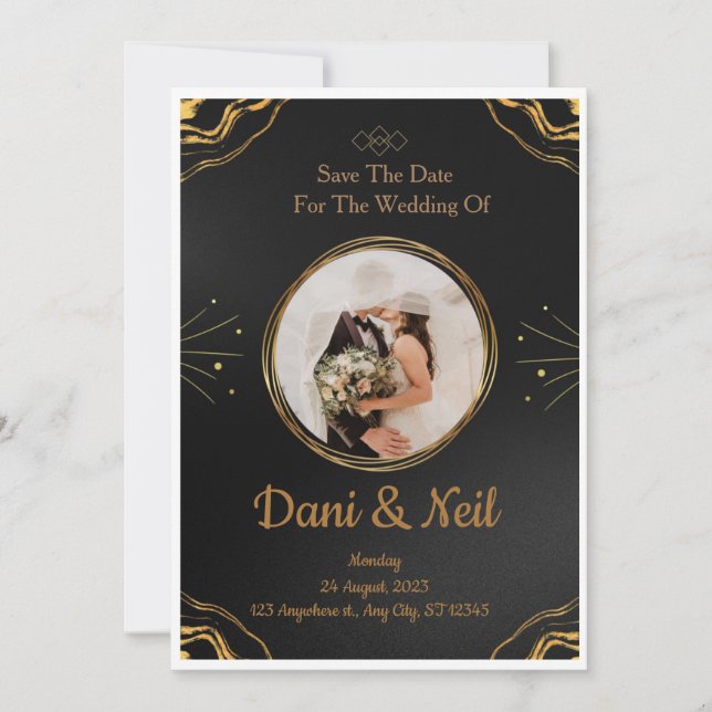 Einladungen zum Hochzeitsszenario Herzeffekt Liebe (Vorderseite)