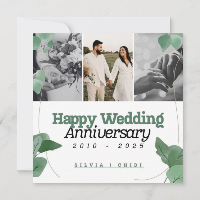 Einladungen zum Hochzeitstag (Vorderseite)