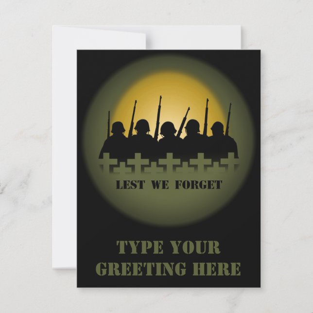 Einladungen zum Krieg, damit wir RSVP-Karten nicht (Vorderseite)