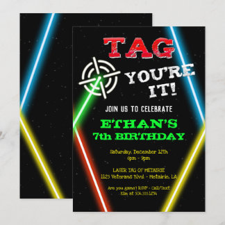 Einladungen zum Lasertag, Laser Tag Geburtstag