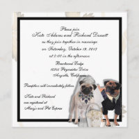 Einladungen zum Mops Hochzeit oder Jahrestag