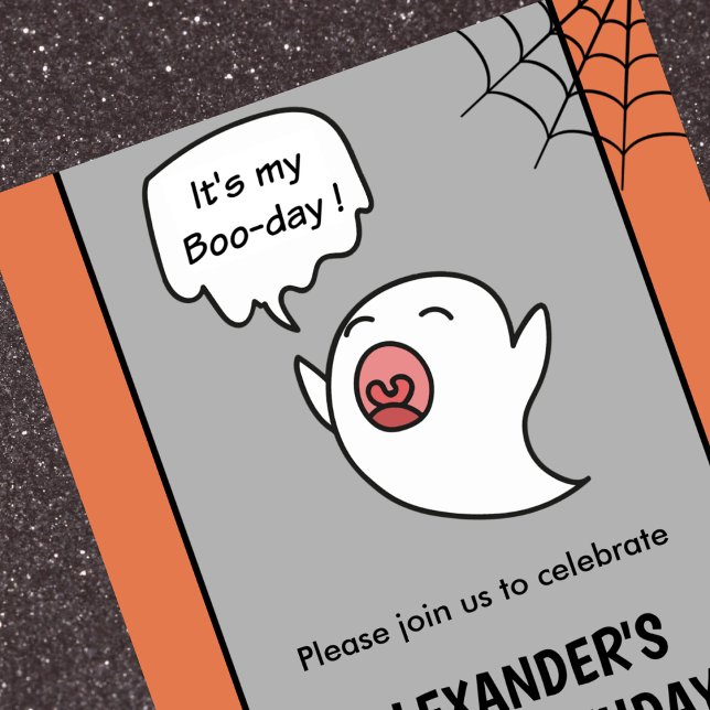 Einladungen zum niedlichen Geist zu Halloween 1. G (Halloween-1st-birthday-invitations-cute-ghost-1)