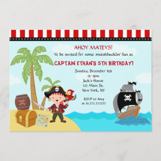 Einladungen zum Piraten zum Geburtstag
