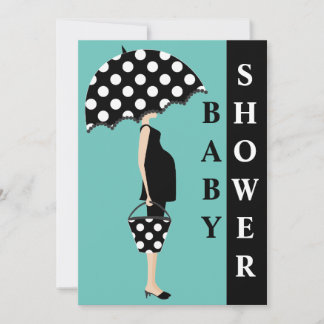 Einladungen zum Polka Dot Baby Shower {Aquamarin}