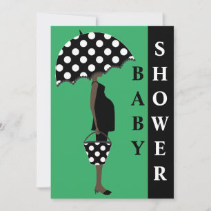 Einladungen zum Polka Dot Baby Shower {Green}