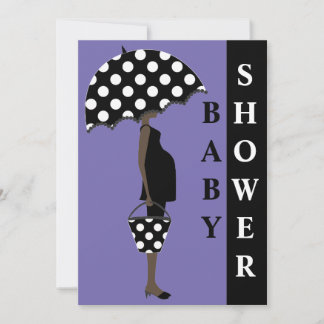 Einladungen zum Polka Dot Baby Shower {Lila}