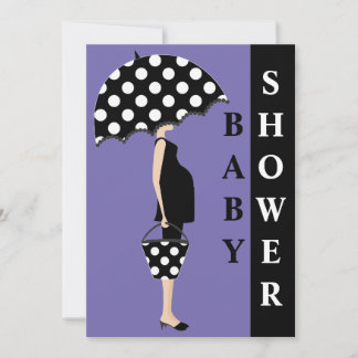 Einladungen zum Polka Dot Baby Shower {Lila}