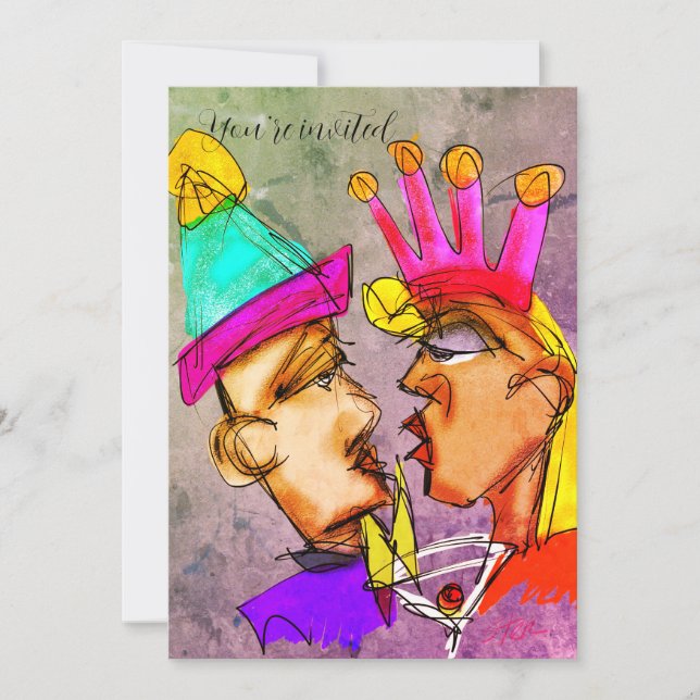 Einladungen zum Silvesterabend (Vorderseite)