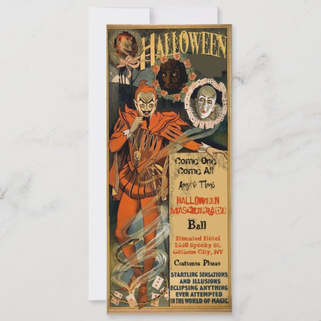 Einladungen zum Spuk Halloween-Party (Vorderseite)