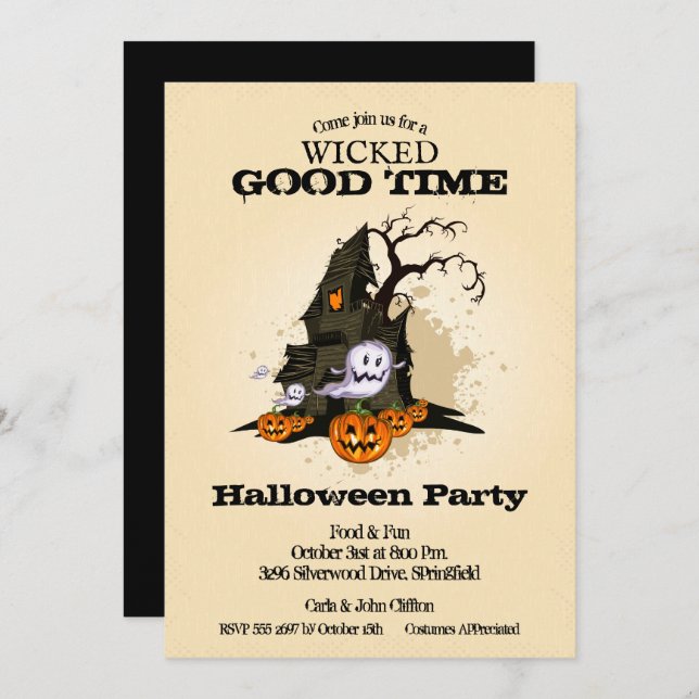 Einladungen zum Spuk Haus (Vorne/Hinten)