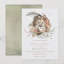 Einladungen zum Tropischen Jungle Lion Wedding