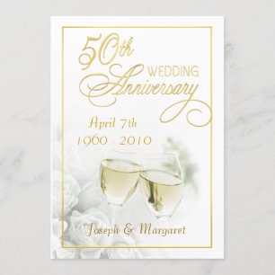 Einladungen zur 50. goldenen Hochzeit