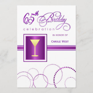 Einladungen zur 65. Geburtstagspartei - mit Monogr