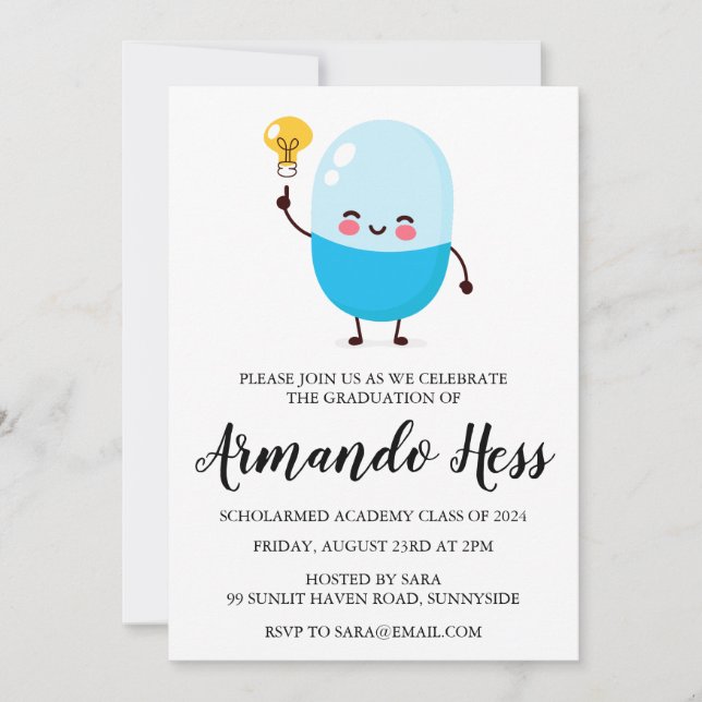 Einladungen zur Apothekengraduierung (Vorderseite)