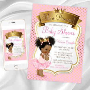Einladungen zur Babyparty für afroamerikanische Pr