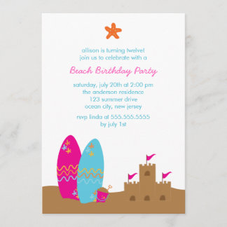 Einladungen zur Beach Birthday Party