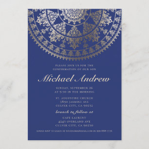 Einladungen zur Bestätigung   Gold Foil Mandala