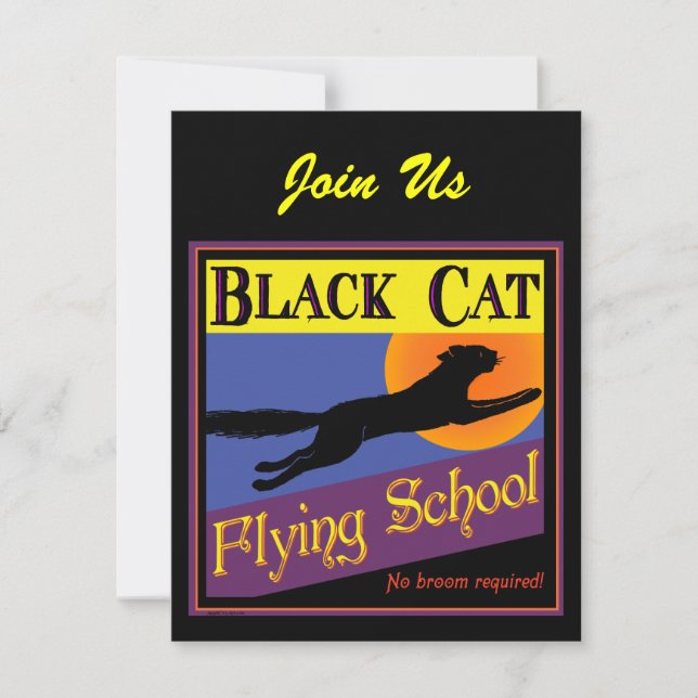 Einladungen zur Black Cat Flying School (Vorderseite)