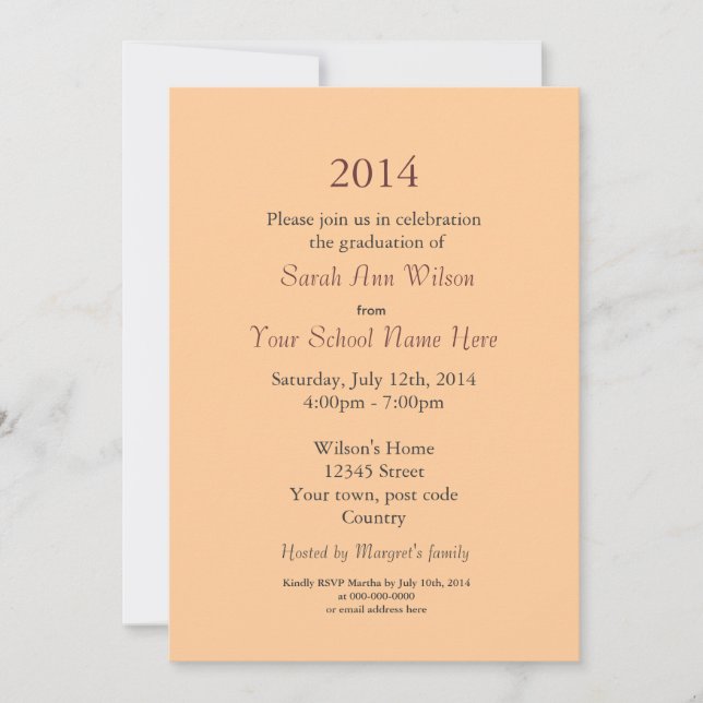 Einladungen zur Blume von Sommerdaffodil (Vorderseite)