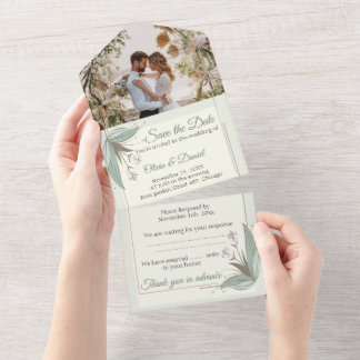 Einladungen zur Blumenhochzeit - Save the Date Fot