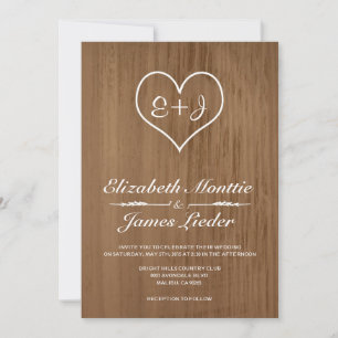 Einladungen zur Braun-Country-Hochzeit