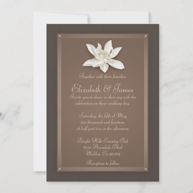 Einladungen zur Braun-Hochzeit (Vorderseite)
