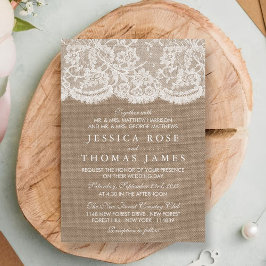 Einladungen zur Burlap & Lace Wedding Collection