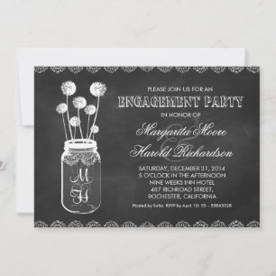 Einladungen zur Chalkboard-Mason-Jar-Begegnung