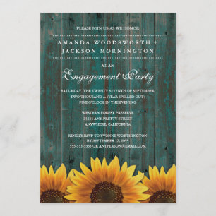 Einladungen zur Country Sunflower Engagement Party