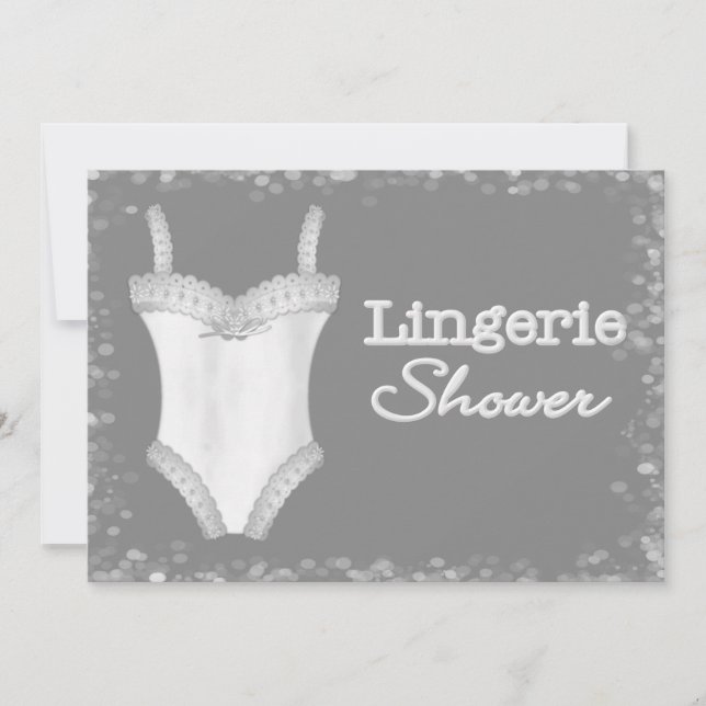 Einladungen zur Dusche von Lingerie (Vorderseite)