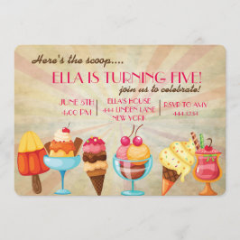 Einladungen zur Eiscreme zum Geburtstag