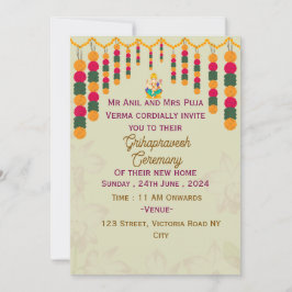 Einladungen zur Feier Grihapravesh