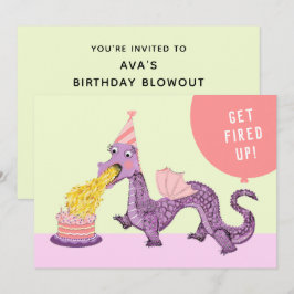 Einladungen zur Geburtstagsfeier von Girl's Dragon