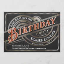 Einladungen zur Geburtstagsparty von Männern - Ret