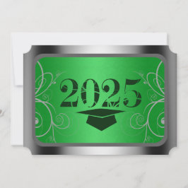 Einladungen zur Green & Silver Frame Graduation Pa